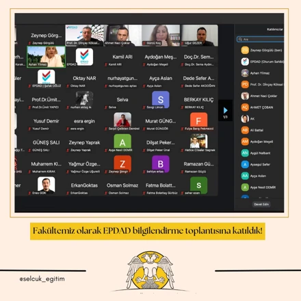 Eğitim Programları Değerlendirme ve Akreditasyon Derneği (EPDAD) Bilgilendirme Toplantısı Yapıldı